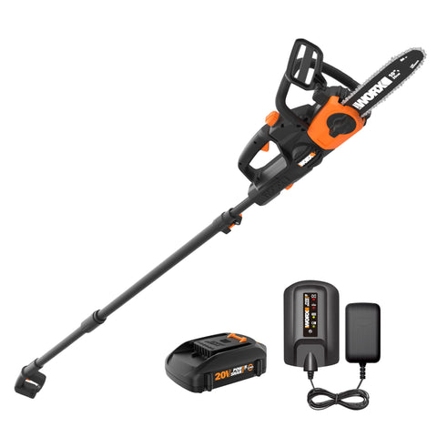 WORX WG323 demonstrating 12 ft reach for high branches