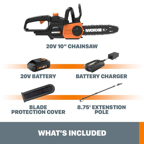 WORX WG323 lightweight 10 lb design for easier handling