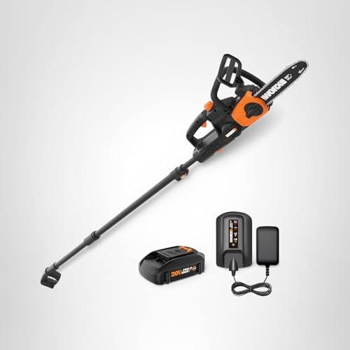 WORX WG323 pole detaches tool-free for ground use