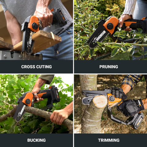 Power Share compatibility allows using 140+ Worx tools without extra chargers.