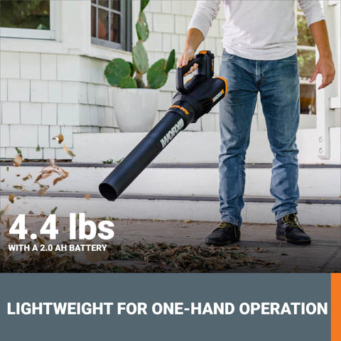 WORX WG547 is lightweight at 4.4 lbs for comfortable one-handed use.