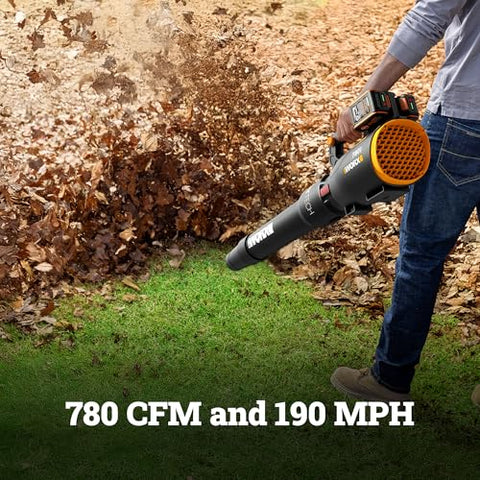 WORX WG582 190 MPH airspeed tackles tough debris