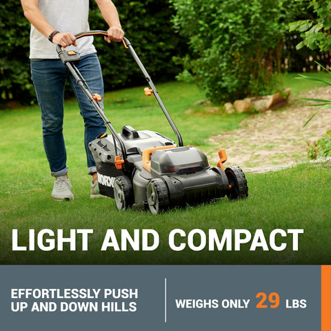 WORX WG779 onboard battery indicator keeps you informed during chores.