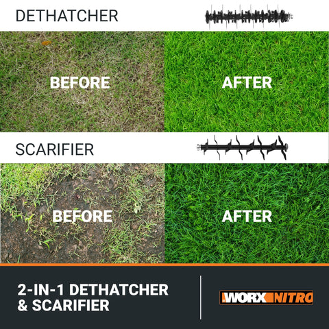 WG855 scarifier reel with 16 blades for deeper aeration and thatch removal
