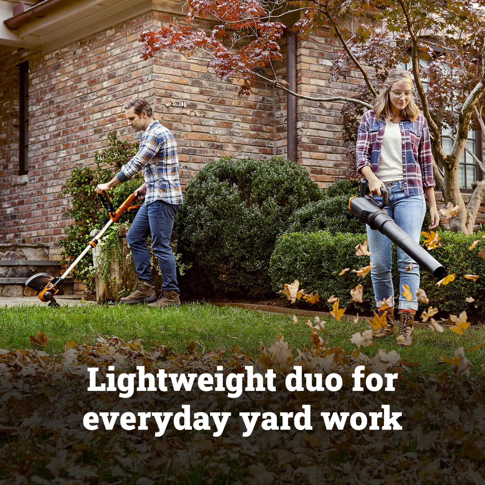 WORX WG929 lightweight design reduces fatigue during trimming.