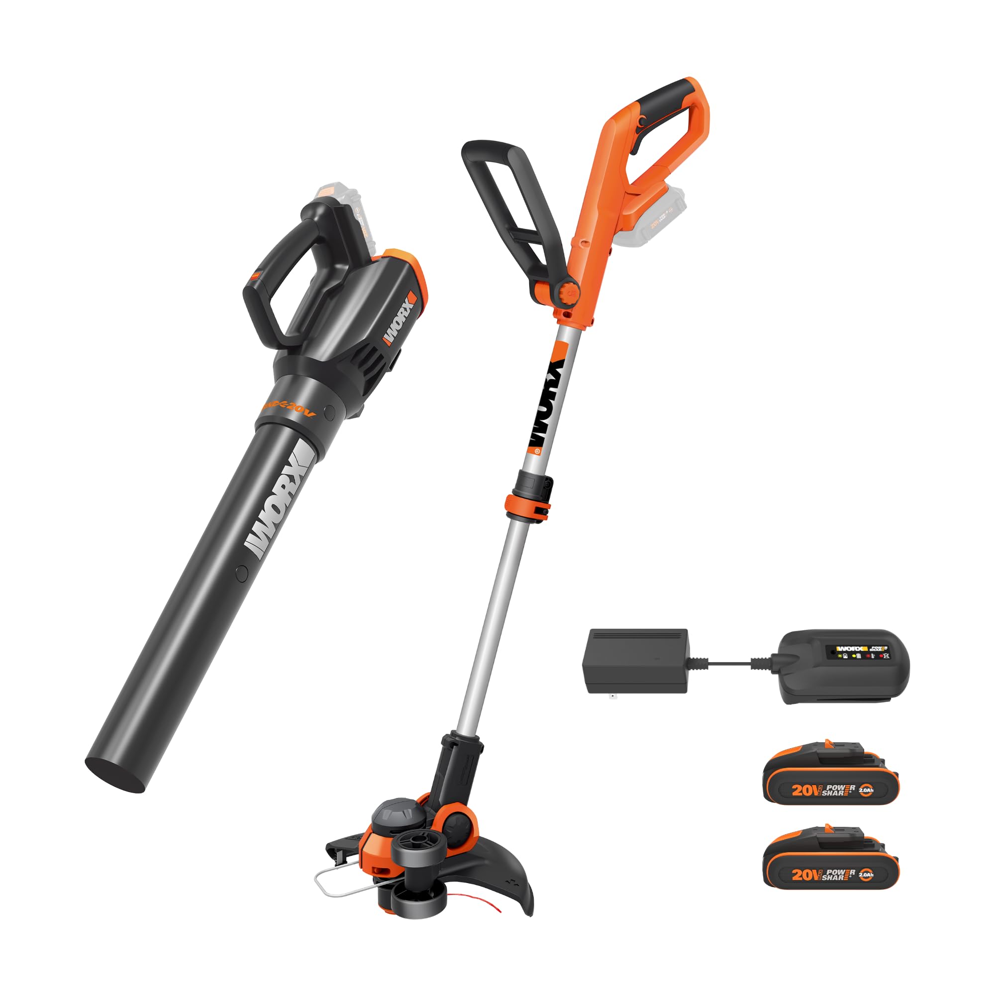 WORX WG929 2-in-1 trimmer-edger for precise lawn borders.