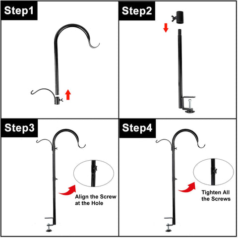 WOSIBO deck hook clamp installation on rails without tools
