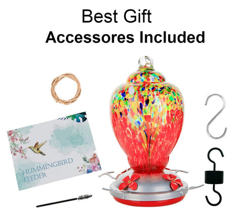 WOSIBO hummingbird feeder in garden setting as decorative wildlife decor