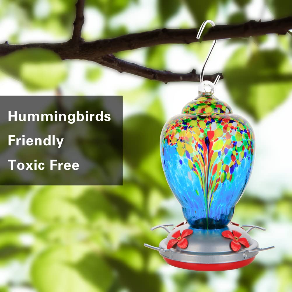 WOSIBO hummingbird feeder with metal hook and rope for hanging