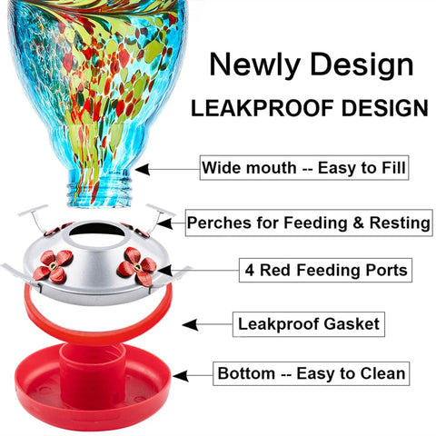WOSIBO metal hanging hook enables easy outdoor feeder placement.