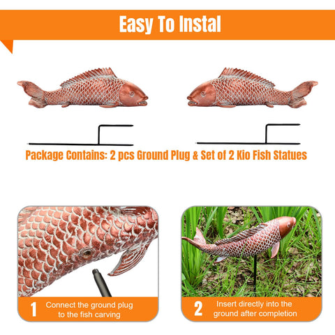 Wosuine 3D-textured koi scales enhance lifelike garden interest