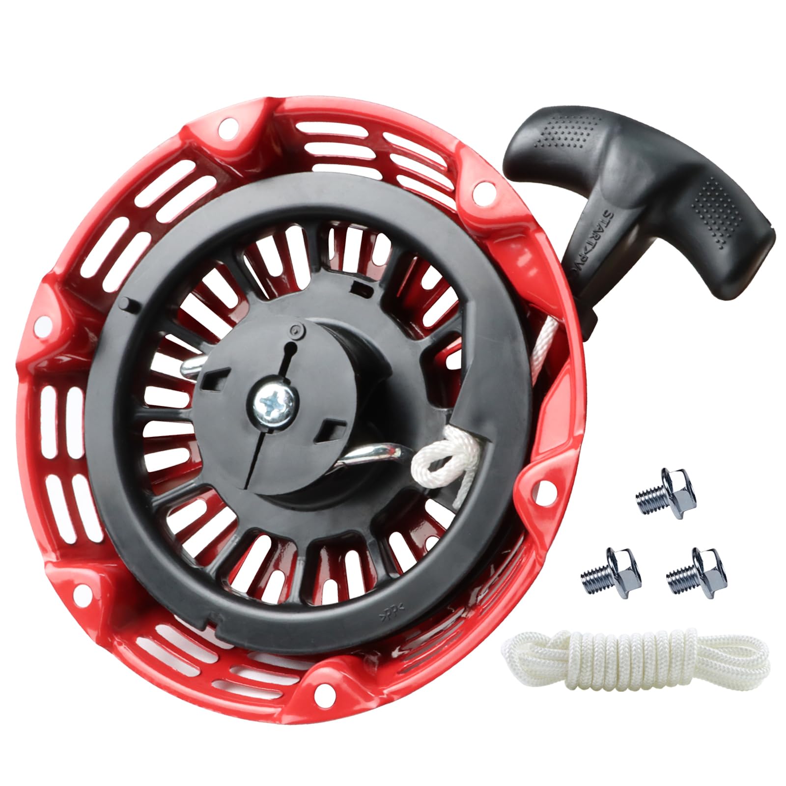 WOTIAN GX160 pull-start front view shows durable recoil housing for reliable starts.