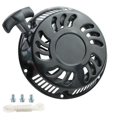 WOTIAN recoil pull start front view showing durable metal shell for long-lasting use