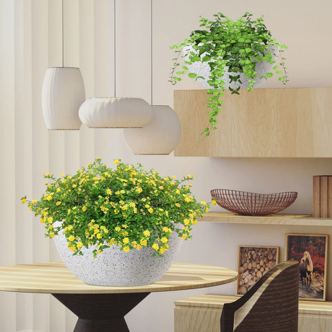 WOUSIWER garden porch decor planter set for stylish pathways