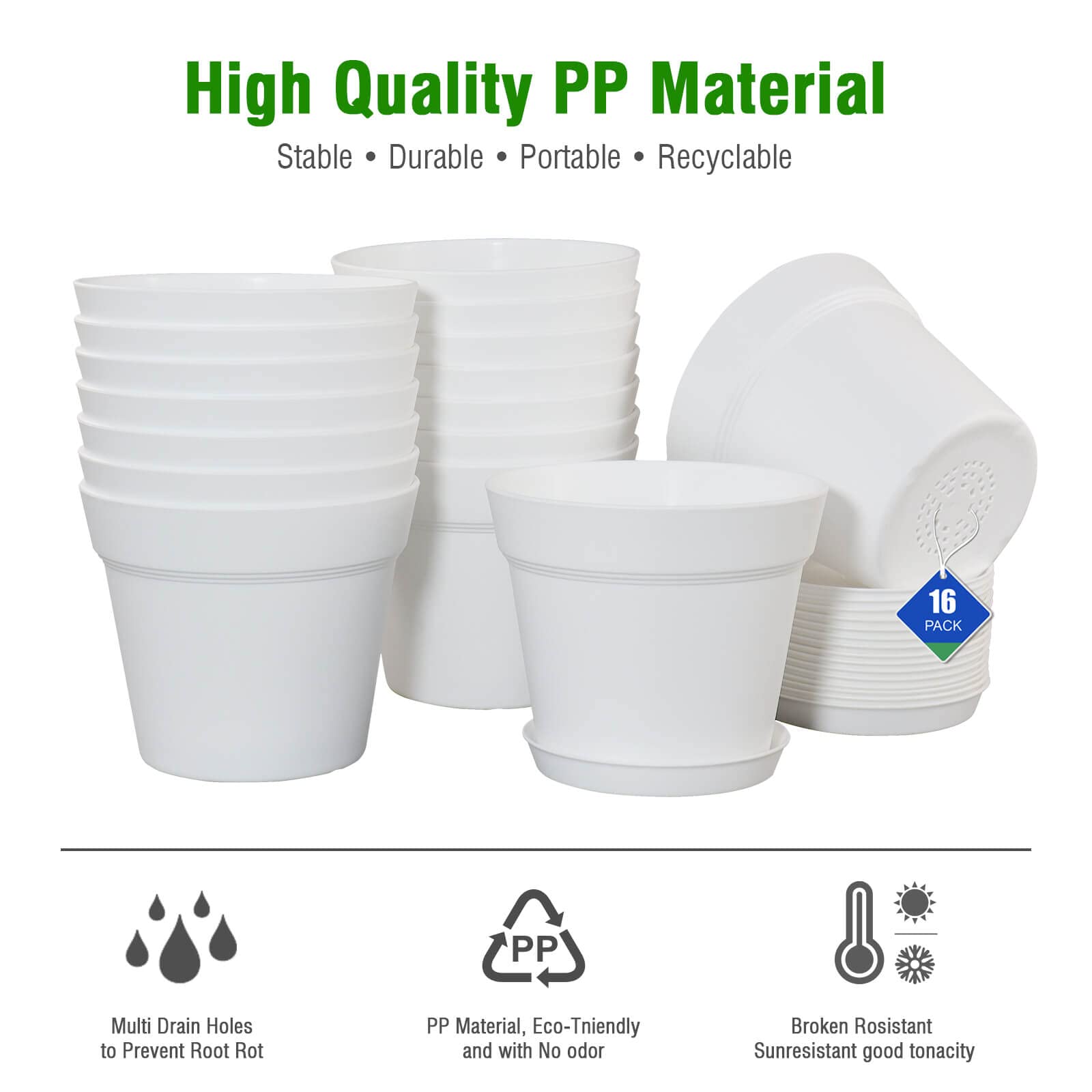 WOUSIWER lightweight, durable plastic for easy handling