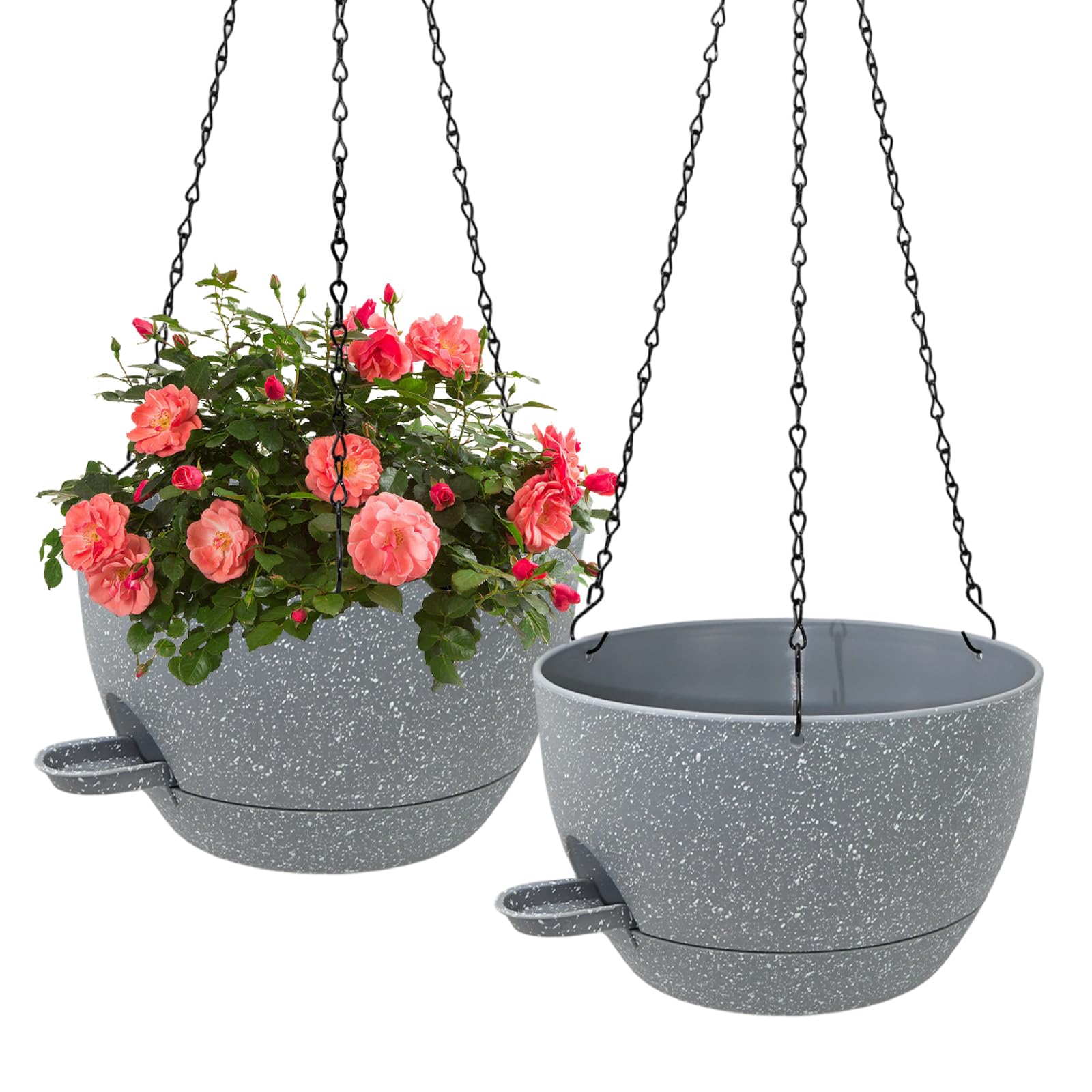 WOUSIWER self-watering hanging planter 10-inch setup for stylish indoor display