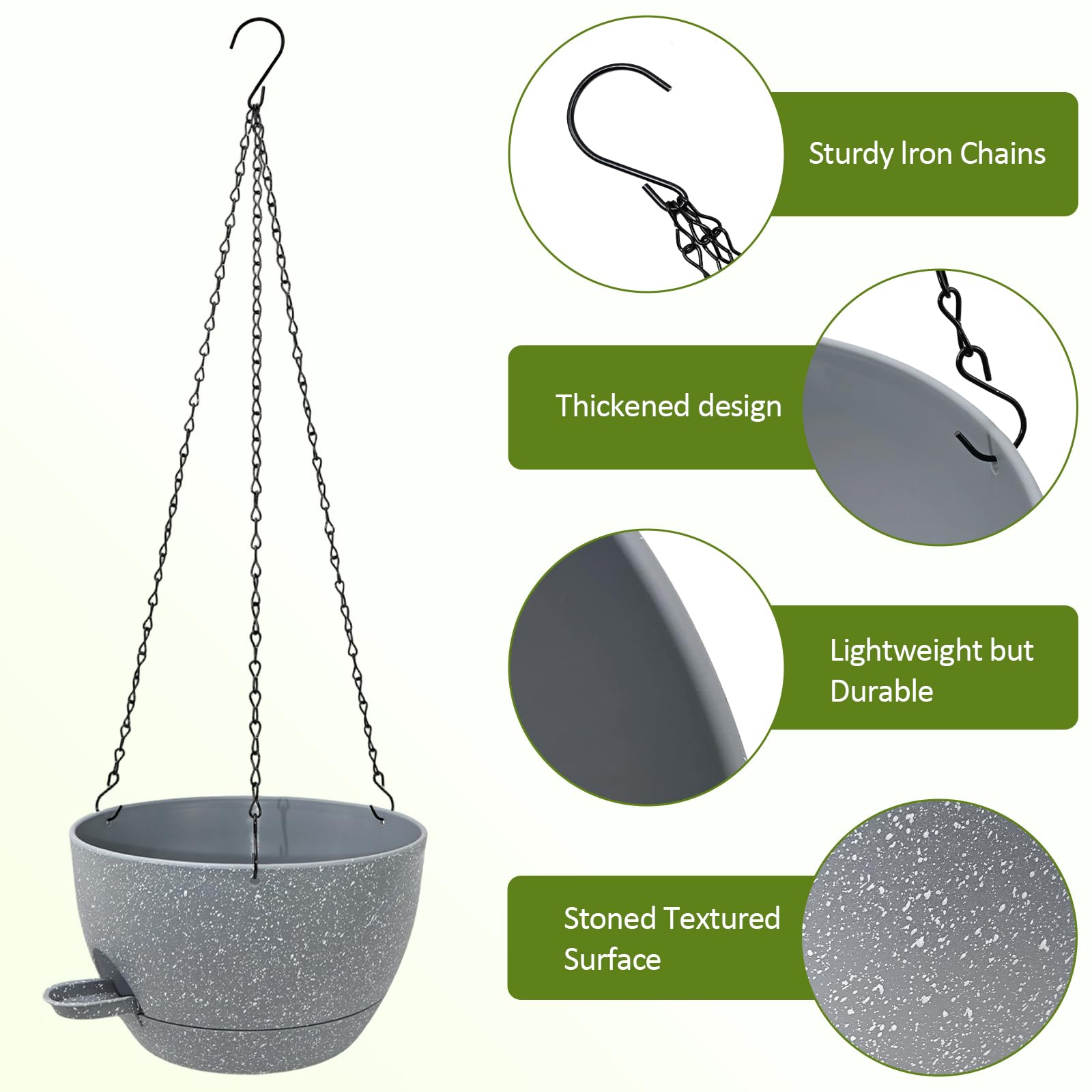 Indoor and outdoor use of WOUSIWER planters for balcony, patio, or kitchen