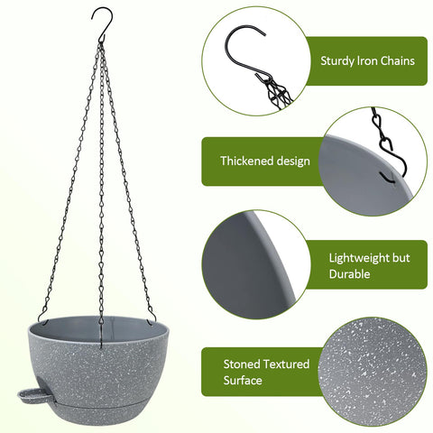 Indoor and outdoor use of WOUSIWER planters for balcony, patio, or kitchen