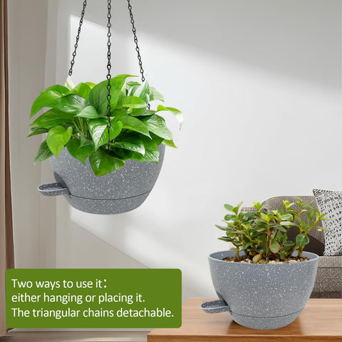 WOUSIWER reservoir tray showing long-lasting moisture storage for plant care