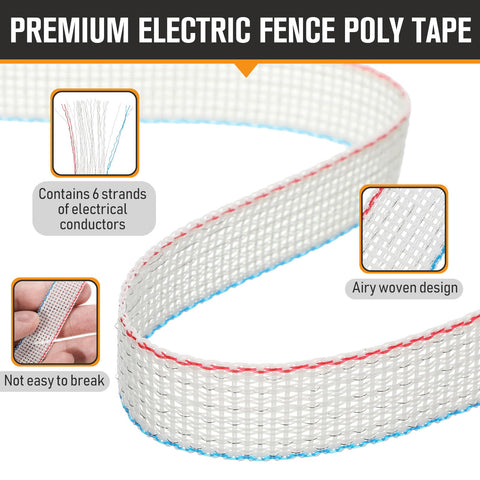 Wowangce tape installed along pasture boundary deterring livestock approach
