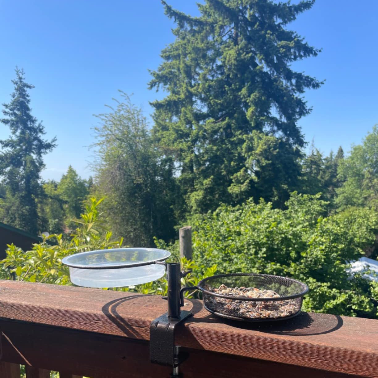 WOWARE deck bird feeder rail mount clip ensures stable installation