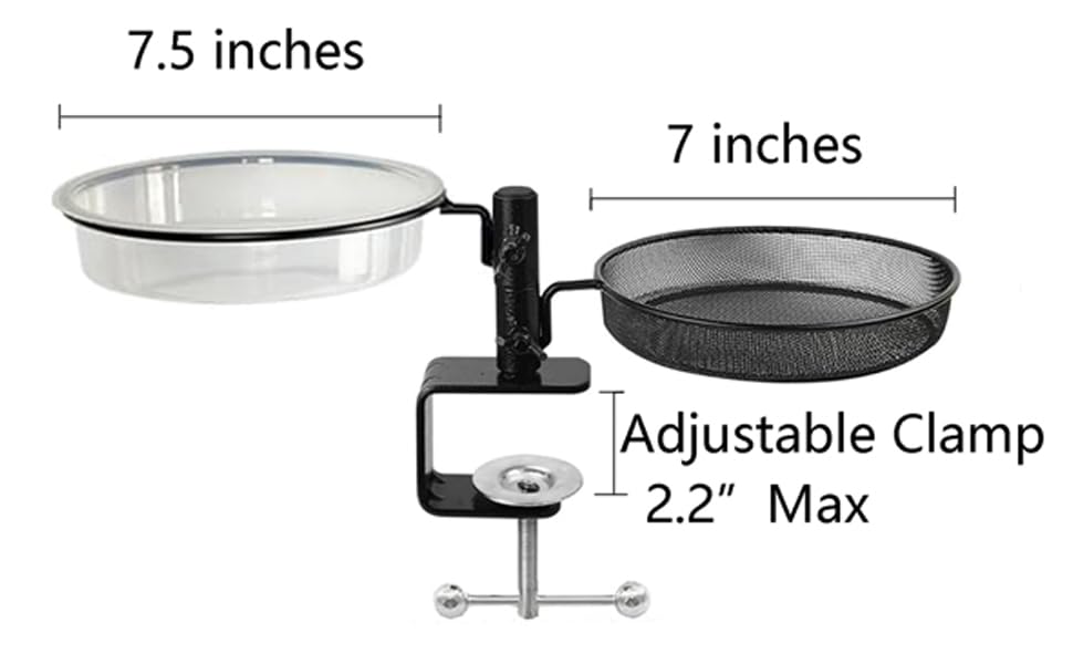WOWARE deck bird feeder steel mesh tray provides durable feeding surface