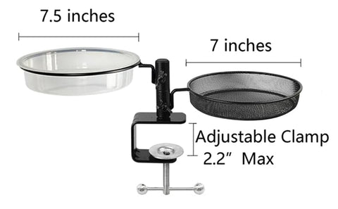WOWARE deck bird feeder steel mesh tray provides durable feeding surface