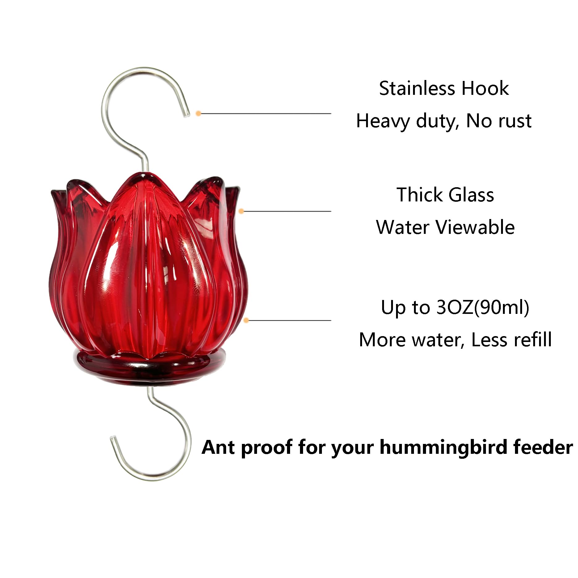 WOWARE easy-hang ant moat installs between tree and feeder for simple setup