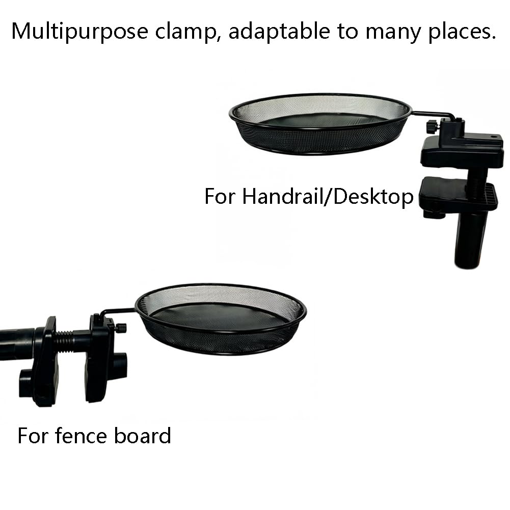 WOWARE fence-mount bird feeder tray for convenient balcony bird feeding