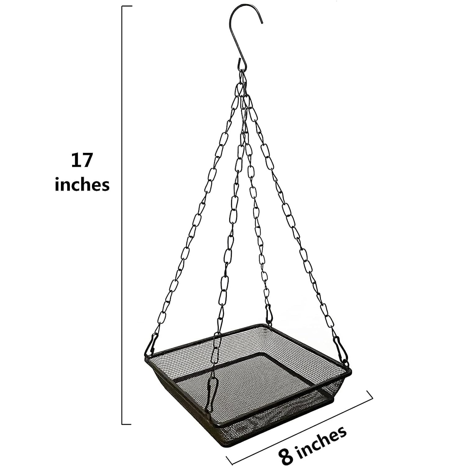 WOWARE metal bird feeder tray with rust-free mesh for durable outdoor use