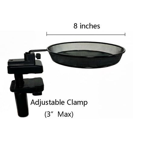 WOWARE pole-mount bird feeder 8in tray enables porch wildlife viewing