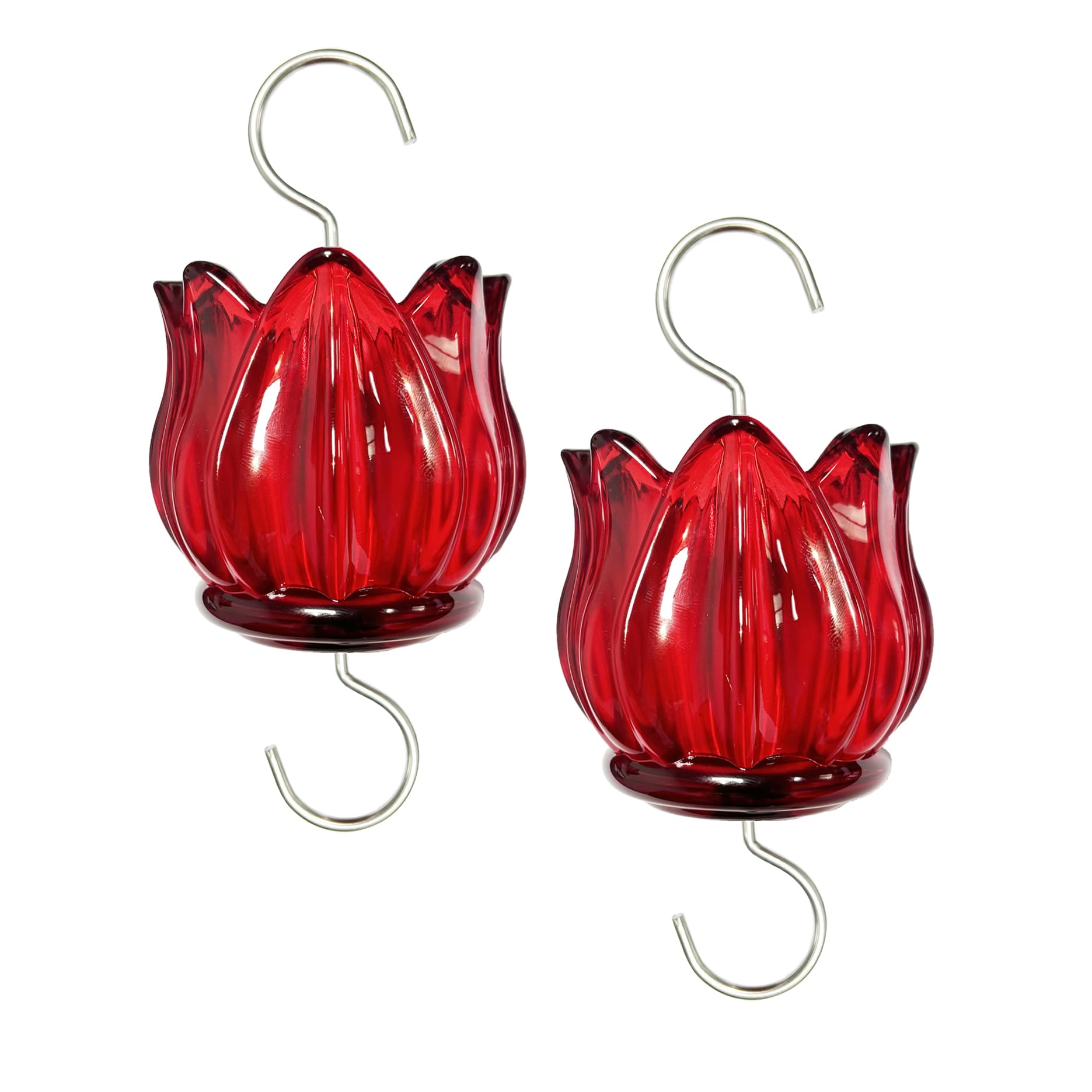 WOWARE real glass ant moat guards hummingbird feeder with clear barrier.