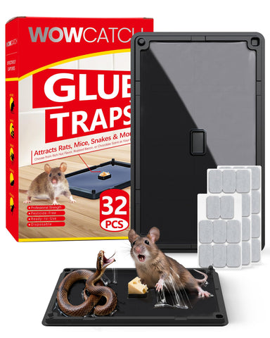Wowcatch 32-pack bulk sticky traps for reliable indoor rodent control.