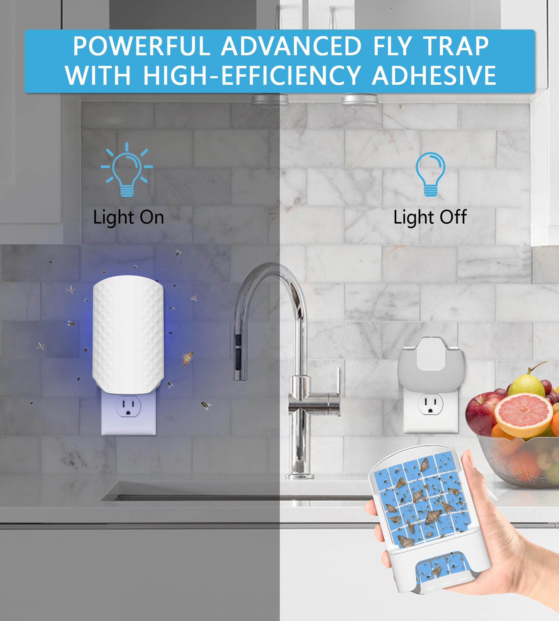 WowCatch blue light trap refill card designed for seamless compatibility