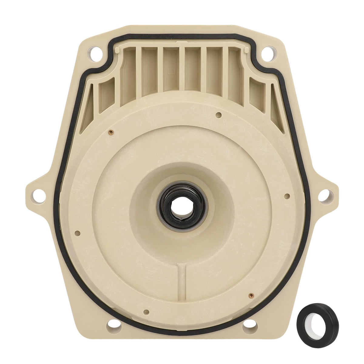 Wowewk seal plate for Pentair Whisperflo, closeup shows durable PET material enhancing seal strength.