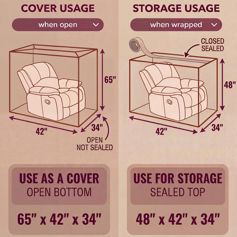 Wowfit furniture cover at 65H unsealed fits tall chairs.