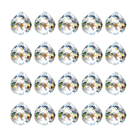 wowoda clear crystal ball 20mm front view for window rainbow formation.