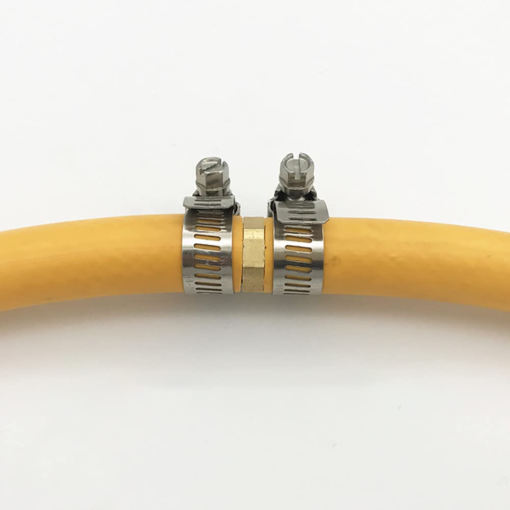 Wowoda connector fits 1/2-inch hoses for easy garden hose splicing.