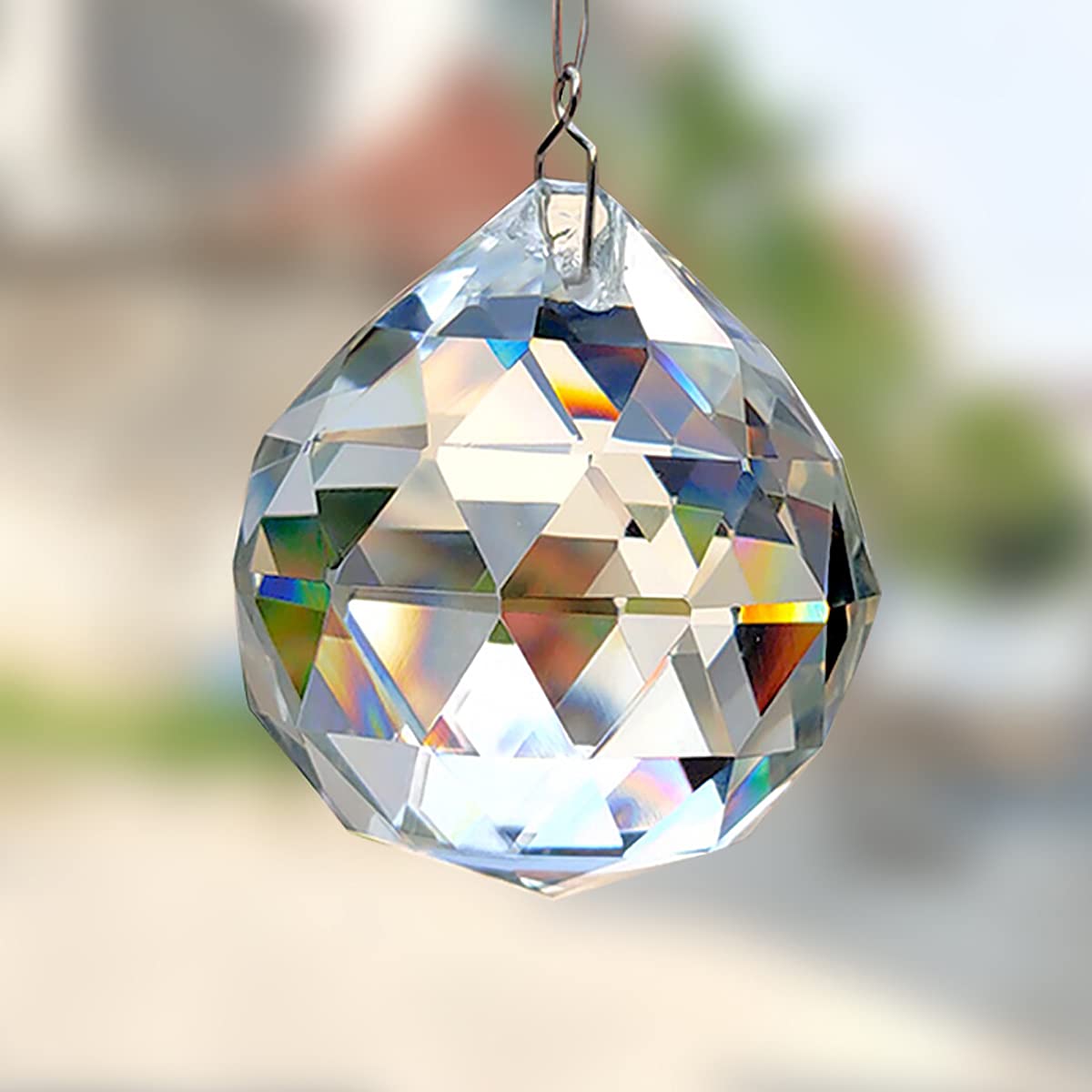 wowoda garden decor crystal ball prism adds color and sparkle.