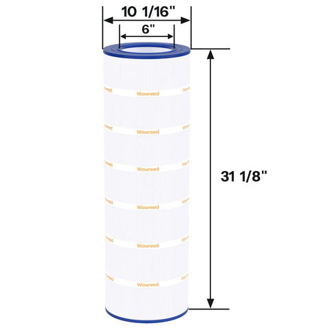 Wowreed pool filter highlights 150 sq ft filtration area for clearer water.
