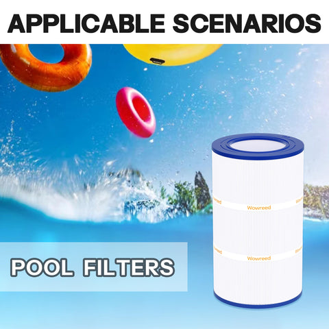 Wowreed pool filter filtration-area-75-sq-ft demonstrating strong capacity for clear water.