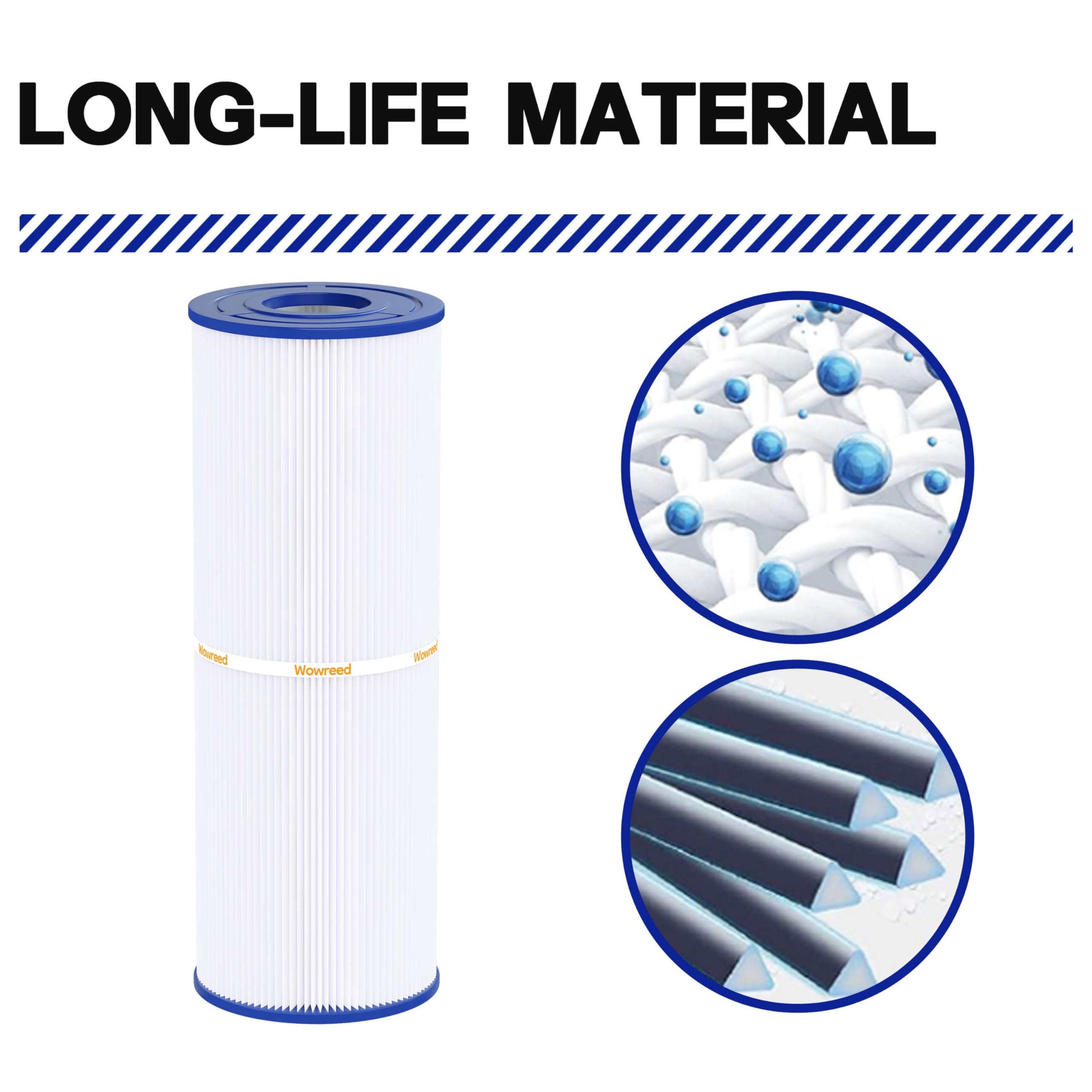 Wowreed spa filter demonstrates compatibility with 303909 cartridges for many tubs.