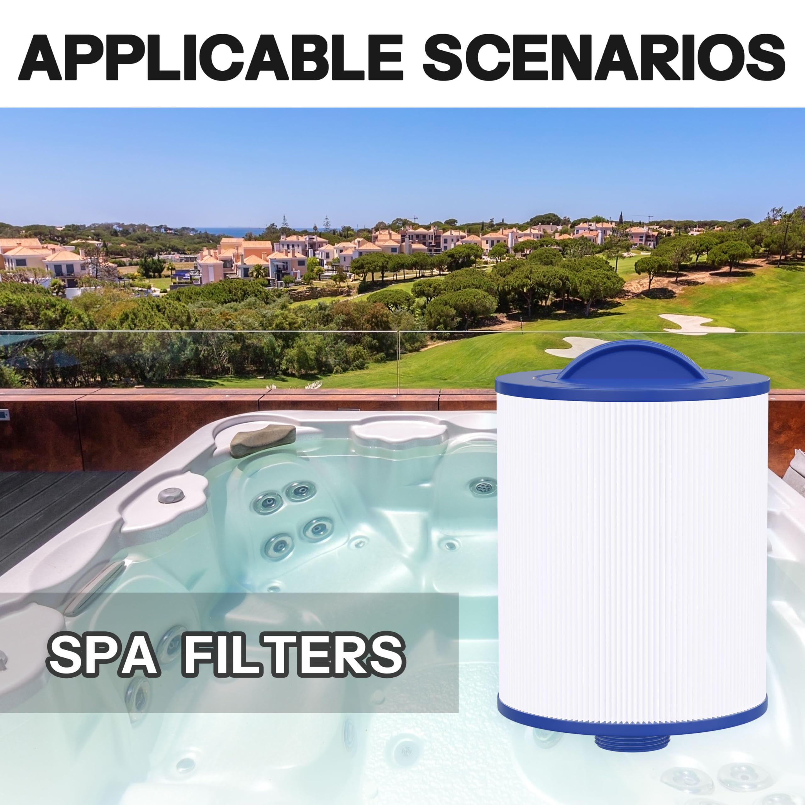 Wowreed spa filter master-deluxe-m60506 2-pack promotes efficient cleaning