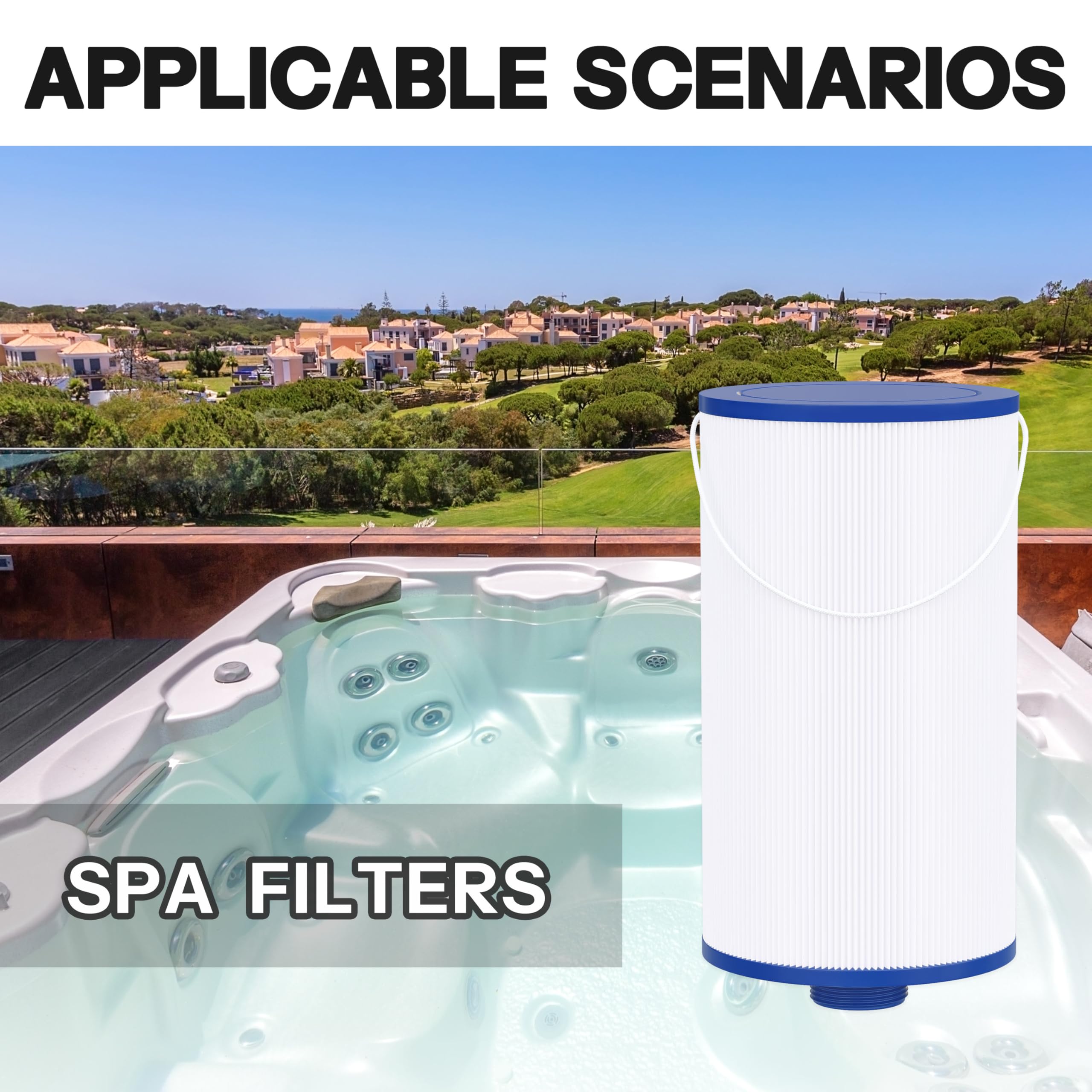 Wowreed spa filter two-pack packaging reveals value and convenience.