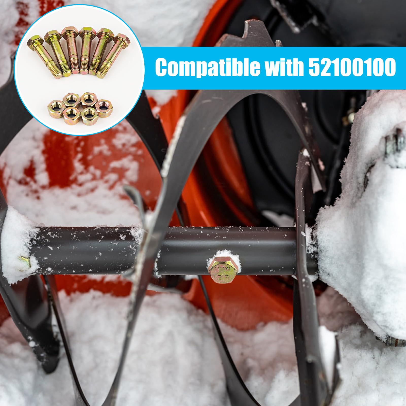 Woxla replacement kit front view shows a complete snow blower parts pack.