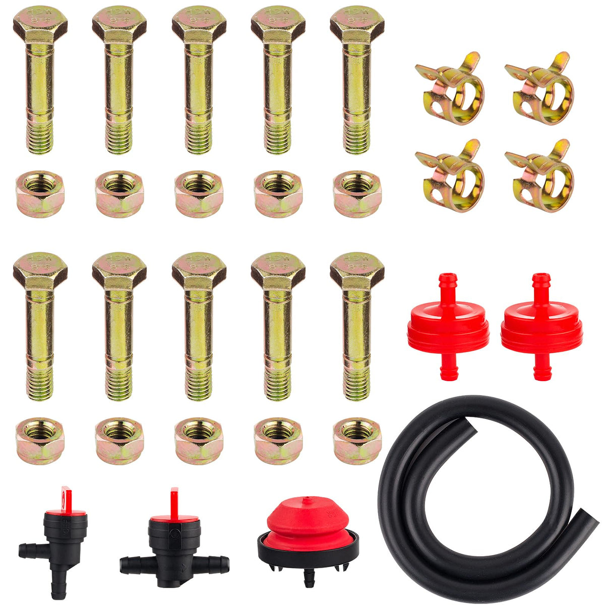 Woxla 52100100 shear pins 6-set provide durable replacements for snow blowers.