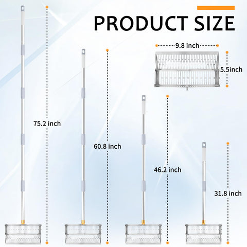 Woxnoc adjustable handle from 32 to 75 inches for back-friendly use