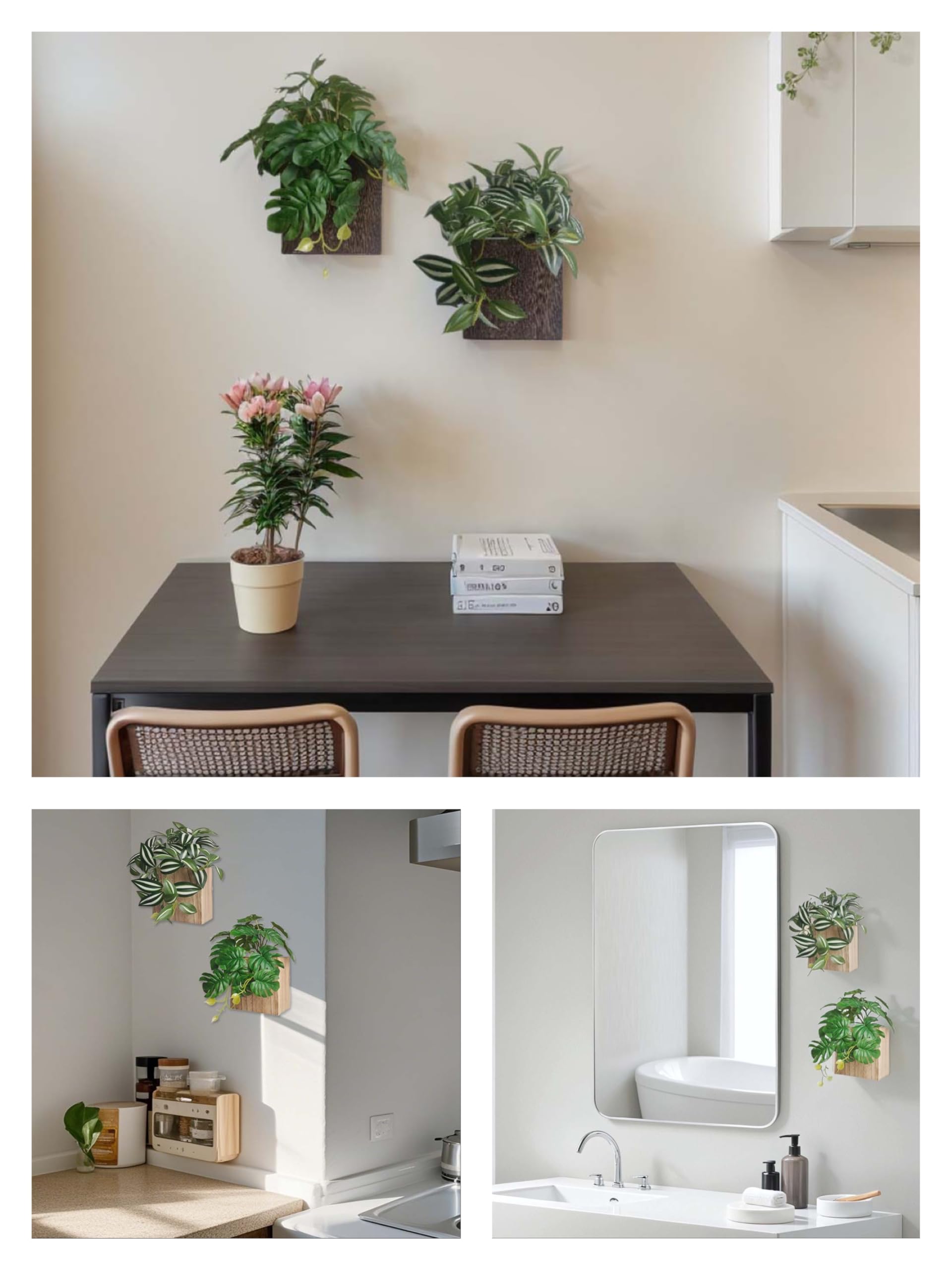 WOYOO wooden vase art suitable for office or dining room wall display.