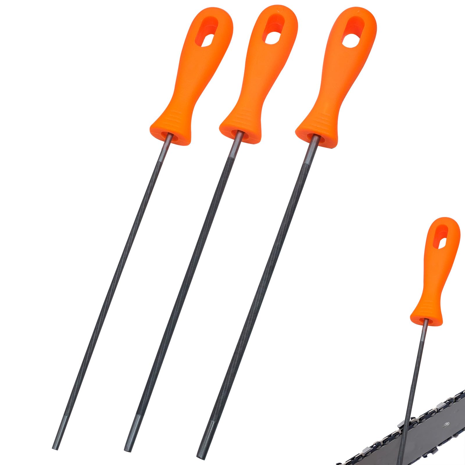 Wozoohyi chainsaw file 5/32 inch sharpens quickly for cleaner cuts.