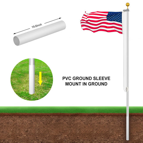 Wphold aluminum flag pole parts ready for quick setup